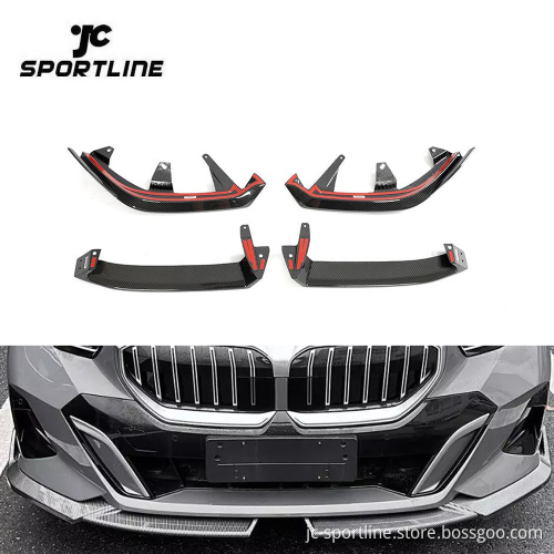 Pre-preg Carbon Fiber Front Bumper Lip Chin for BMW 5 Series i5 G60 M Sport xDrive Electric 2024